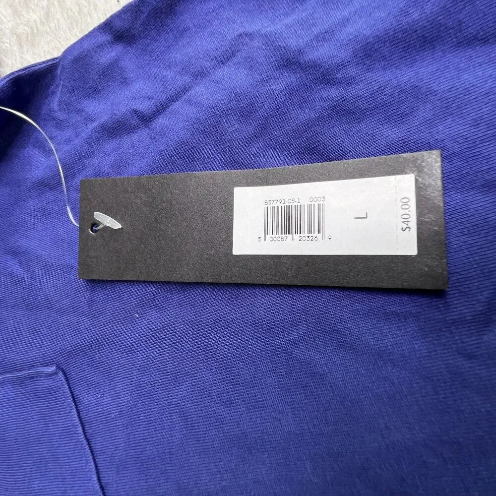 Banana Republic Authentic T-Shirt Mens Large Cobalt Blue Supima Cotton Pocket